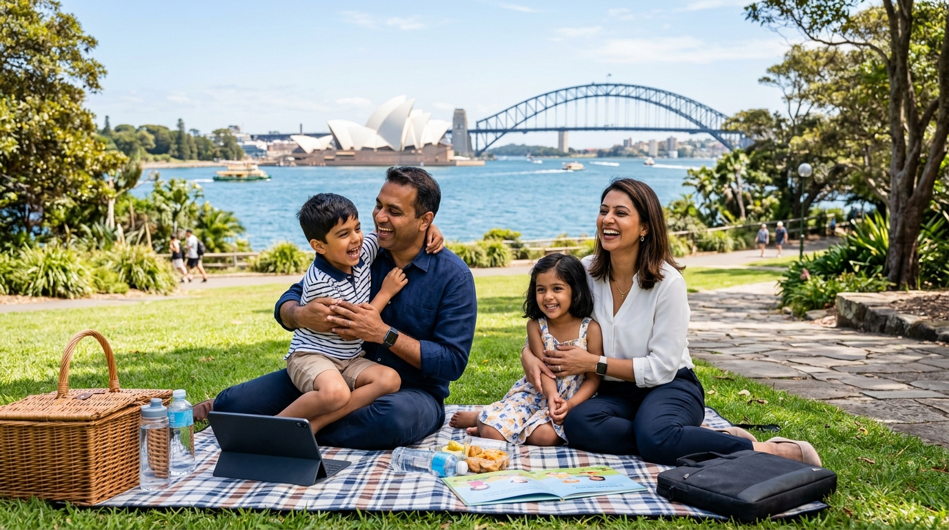 Happy Migrant Family Relocated in Australia
